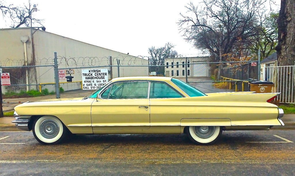 1961 Cadillac Coupe deVille in East Austin  side view