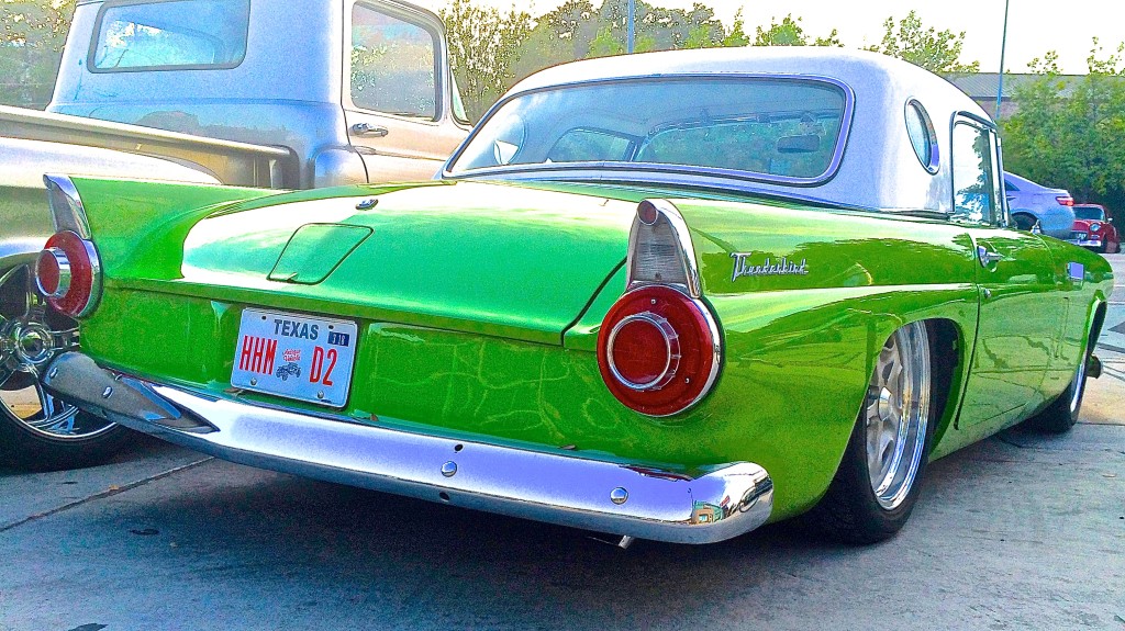1956 Thunderbird Custom on S. Congress Ave, Austin TX rear