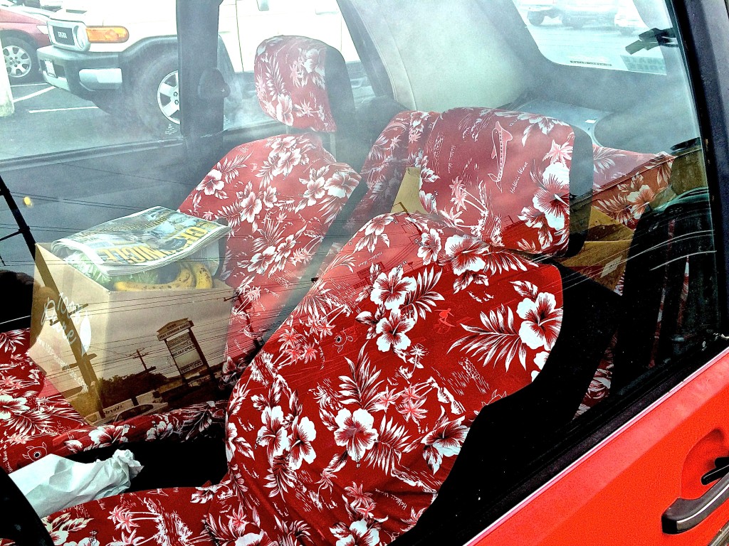 Red VW Rabbit Convertible in Austin TX interior