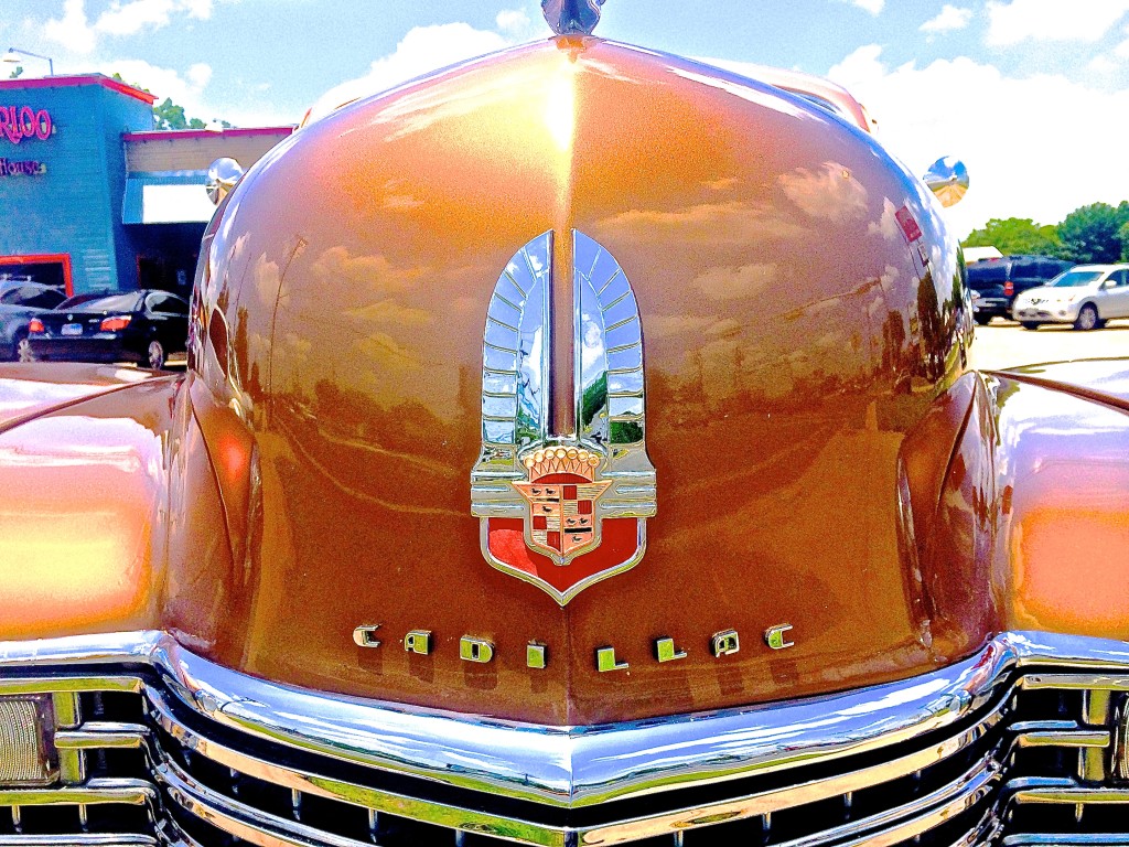 1941 Cadillac Custom in Austin TX hood emblem