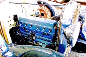 Vintage Chevrolet detail in Cedar Park engine