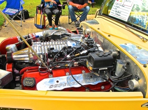 1933 Ford Hot Rod Supercharged 4v 4.6 Bastrop car show engine