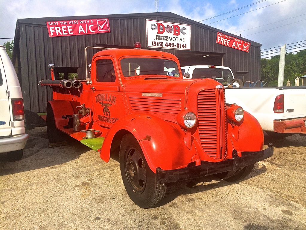 1937 Dodge Fire Truck in Austin TX Bouldin Creek Neighborhood