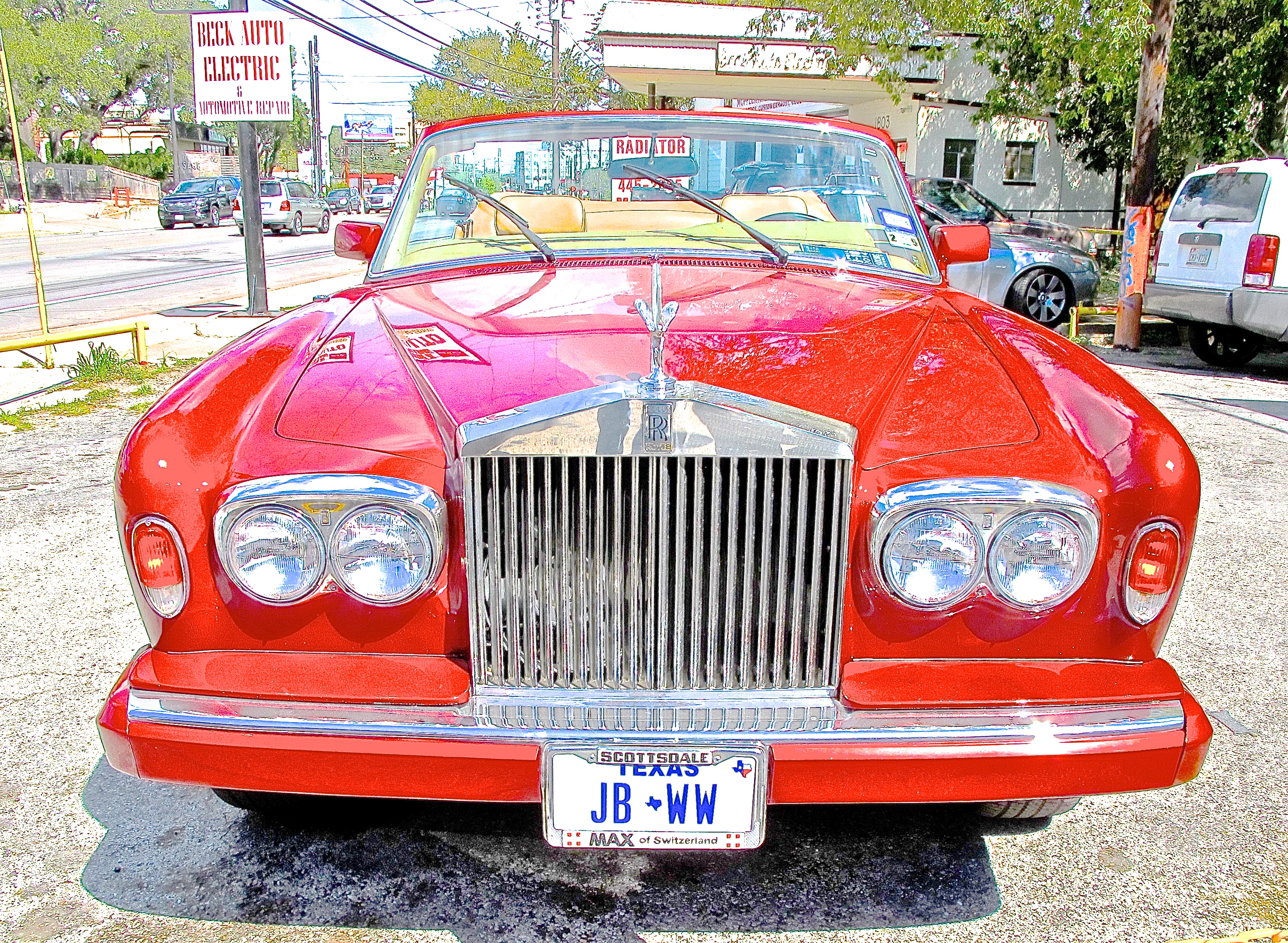 1980s Rolls Royce Corniche in Austin TX front