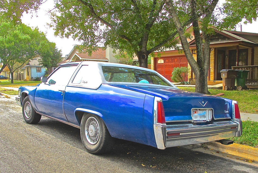 Late 1970s Cadillac Coupe in Austin TX rear