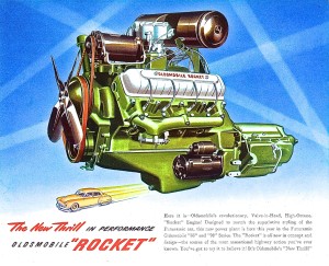 1949 Oldsmobile Rocket Engine ad