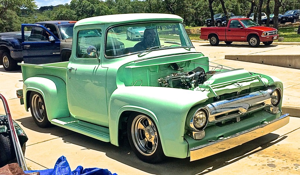 Custom 1956 Ford F-100 Pickup at Mercury Charlie's, Austin Texas