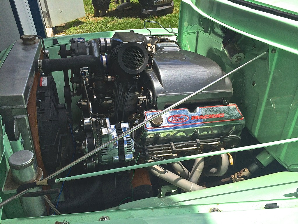 Custom 1956 Ford F-100 Pickup at Mercury Charlie's engine