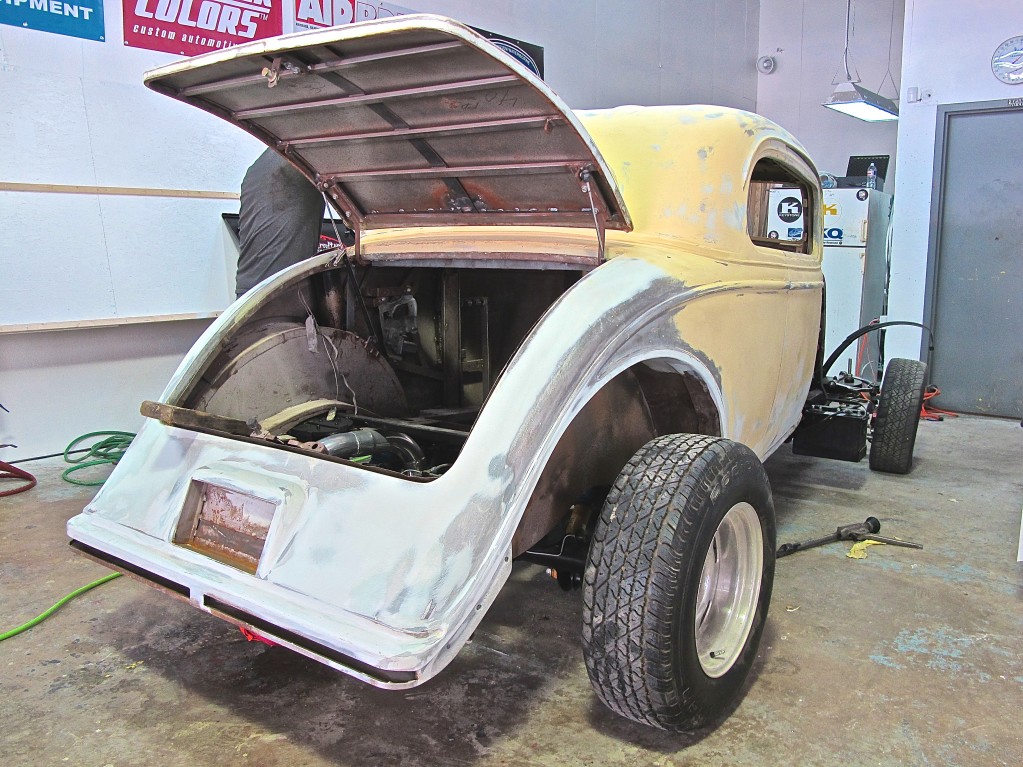 1933 Chevy 3 Door at Custom Car Crafters rear