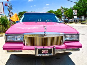 Cadillac custom pink posted