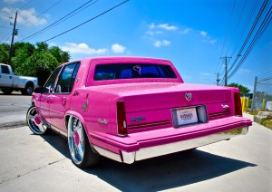 Cadillac custom pink posted
