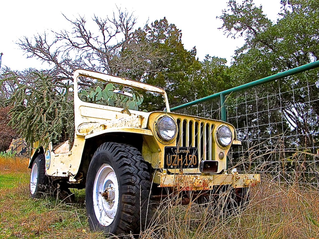Jeep Planter in Wimberley