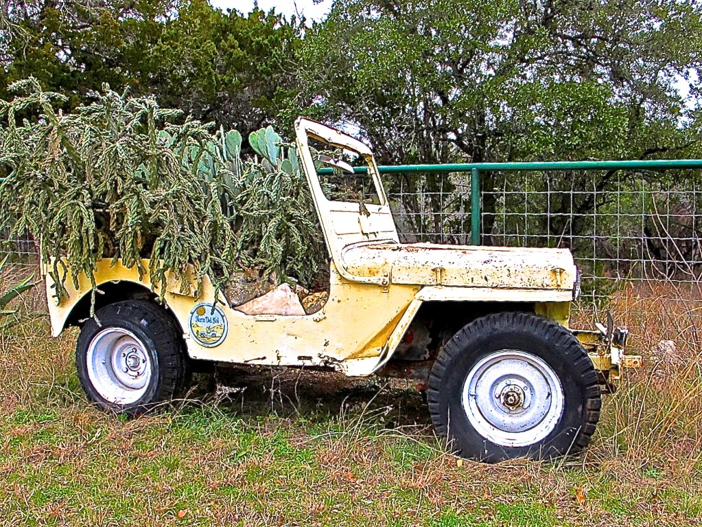 Jeep Planter in Wimberley TX