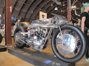 Supercharged 1965 Harley XLCH at Homebuilt Motorcyle Show in Austin Texas