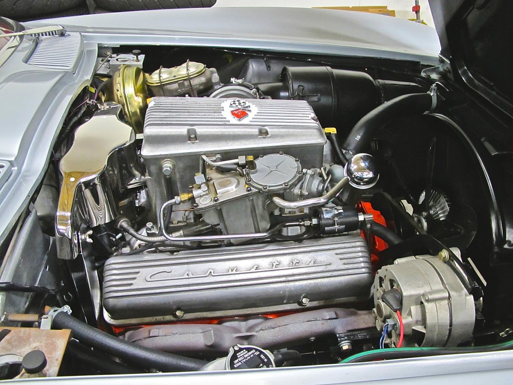 fuel injected small block C2 Corvette at Mosing Motors. engine