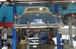 1951 Cadillac Series 62 Convertible on Lift in SW Austin rear