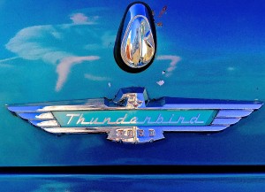 1957 Ford Thunderbird in Austin TX emblem trunk