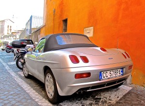 Fiat Barchetta in Rome, Italy rear view