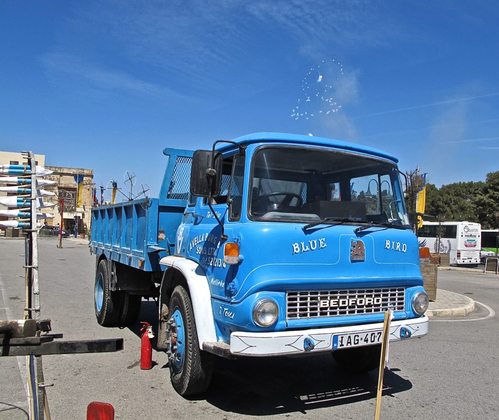 Bedford TK 1260 Truck in Mdina, Malta, Blue Bird