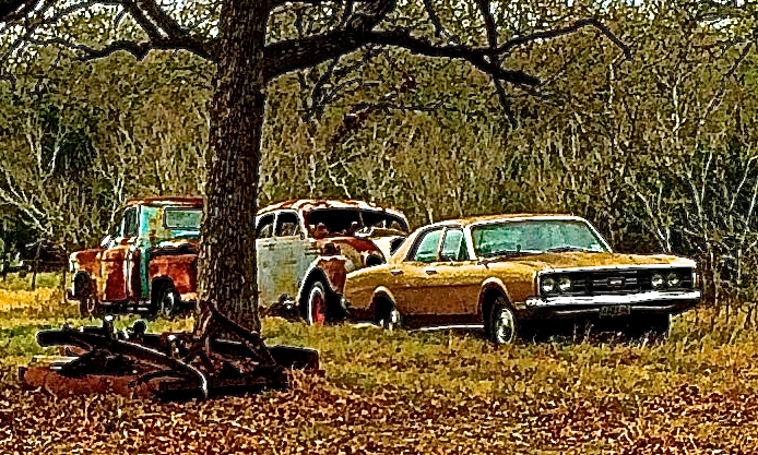 Rusted cars East of Austin ATXcarPICS.com