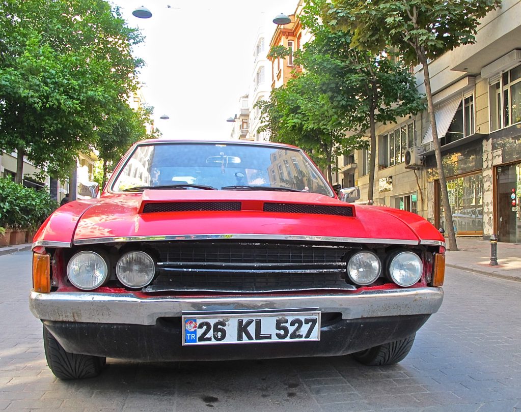 unidentified red car in Istanbul Turkey 4