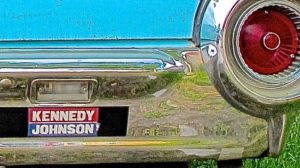 1961 Thunderbird at Dave's Perfection in Austin TX Kennedy Johnson bumper sticker