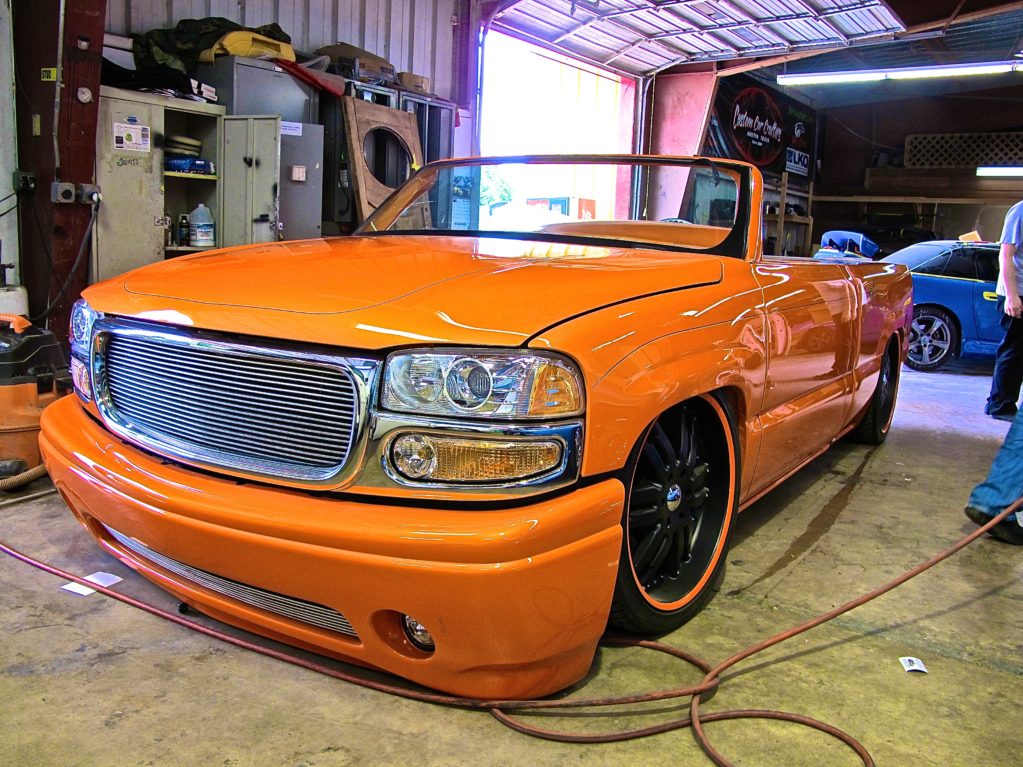 Orange Custom Chevy Truck in Austin TX