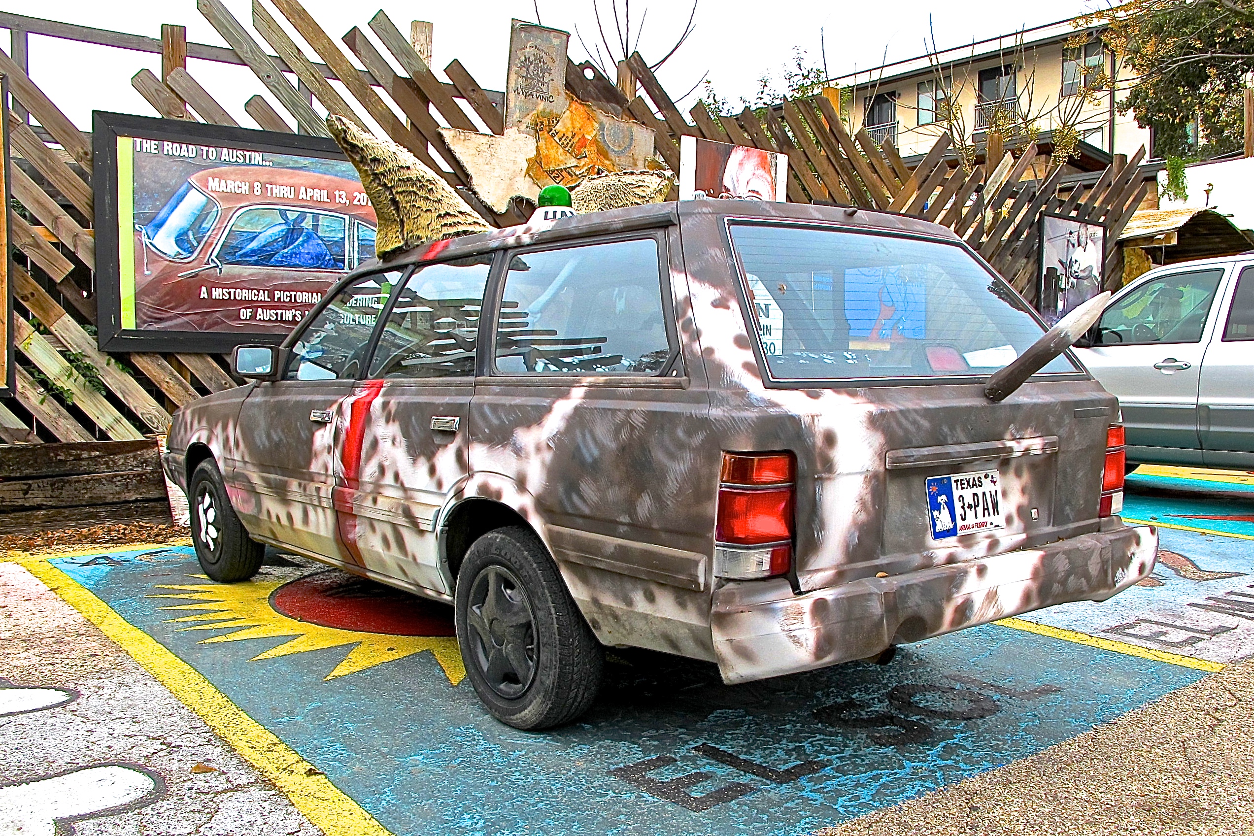 Adorable Puppy Art Car in S. Austin — Ahhh