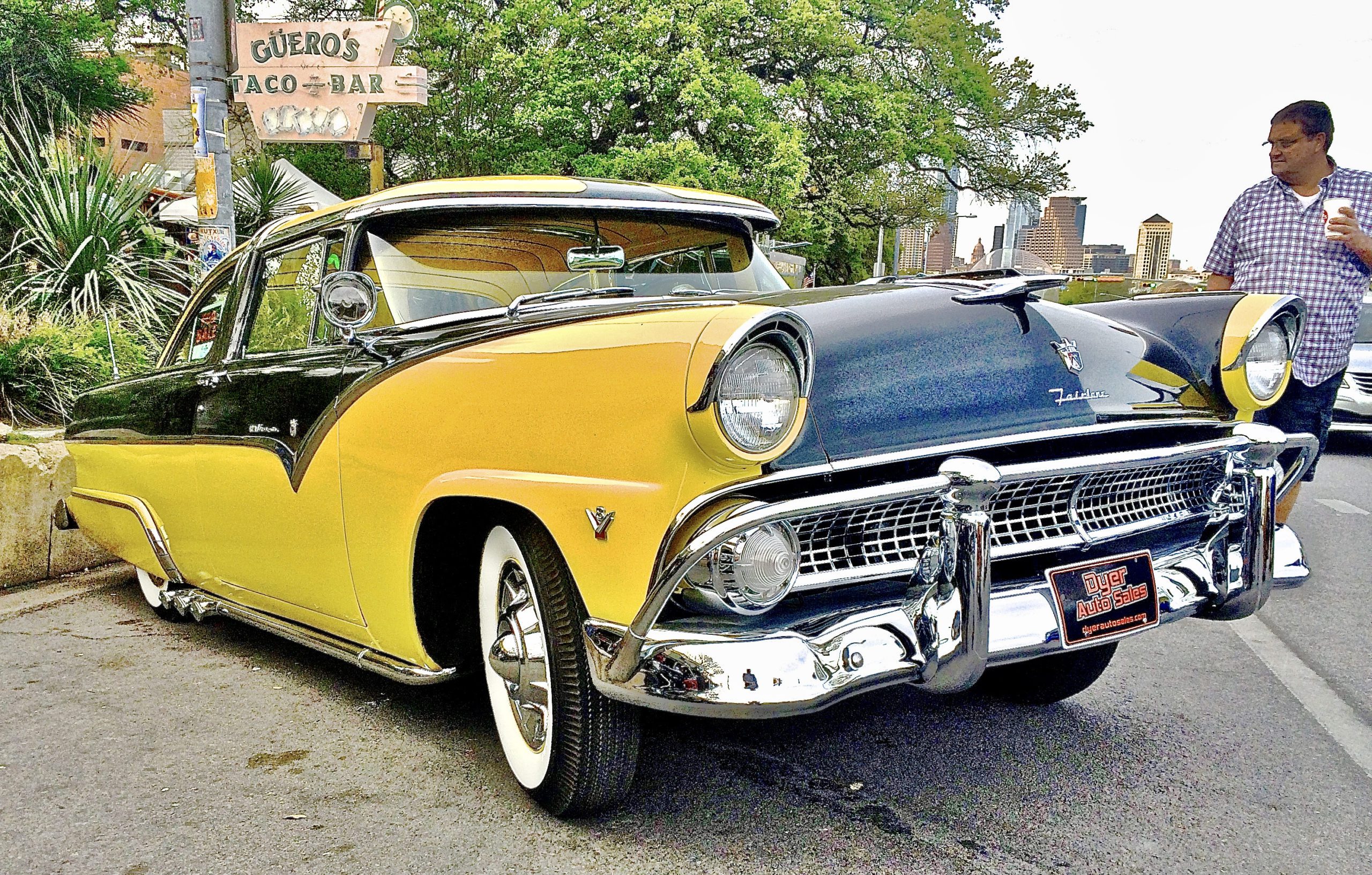 1955 Ford Fairlane Crown Victoria in S. Austin, Texas.